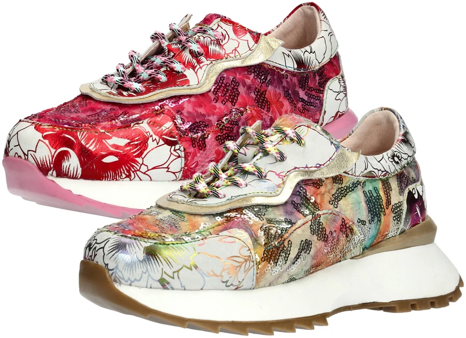 Laura Vita Damen Sneaker Plateau bestickt Pailletten TELLAO 06 - Bild 1 von 1