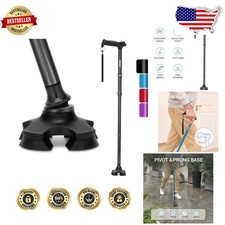 Lightweight Aluminum Walking Cane - Adjustable, Self-Standing, Ergonomic Grip