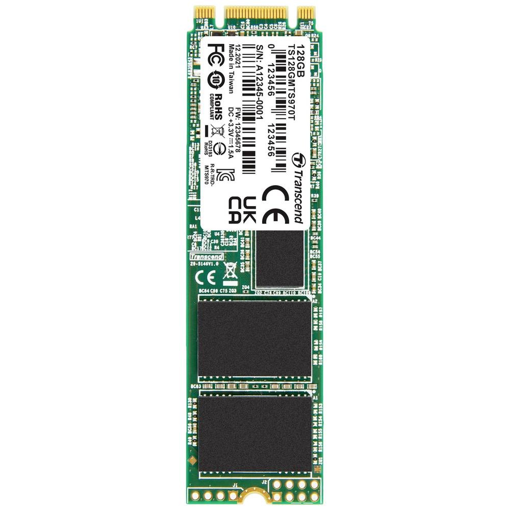 Transcend MTS970T SSD M.2 SATA III 128 Go conçu selon les standards d'usine stricts