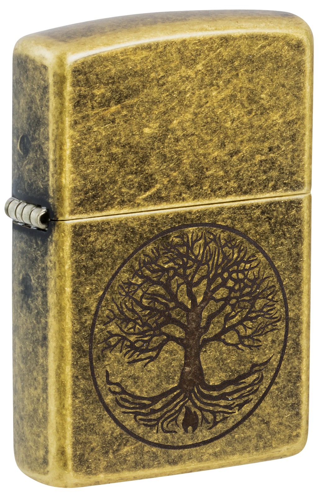 Zippo Tree of Life Antique Brass Windproof Pocket Lighter, 29149
