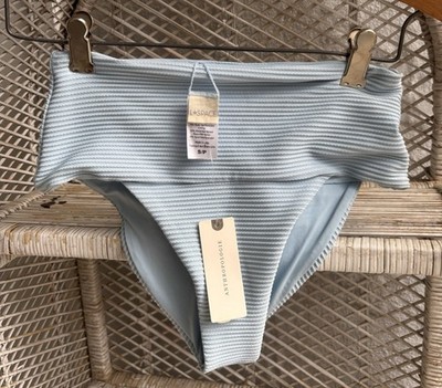 NWT L*Space Desi Swim Suit Bottoms Sky Blue Size S Eco Chic Off The Grid Anthro