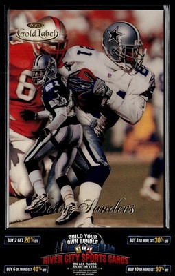 1998 Topps Gold Label Deion Sanders #14 Dallas Cowboys