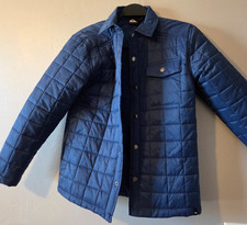 Quiksilver Boys Jacket M 10/12 Blue Insulated Shirt Jacket Youth NWOT