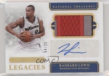 2018-19 National Treasures Lasting Legacies Prime 4/25 Rashard Lewis Auto eq1