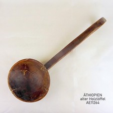 &Auml;THIOPIEN AM SEHR ALTER L&Ouml;FFEL HOLZ VERY OLD WOODEN SPOON TR&Egrave;S ANCIENNE CUILL&Egrave;RE