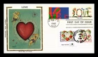 DR JIM STAMPS US COVER LOVE FIRST DAY ISSUE COMBO COLORANO SILK CACHET