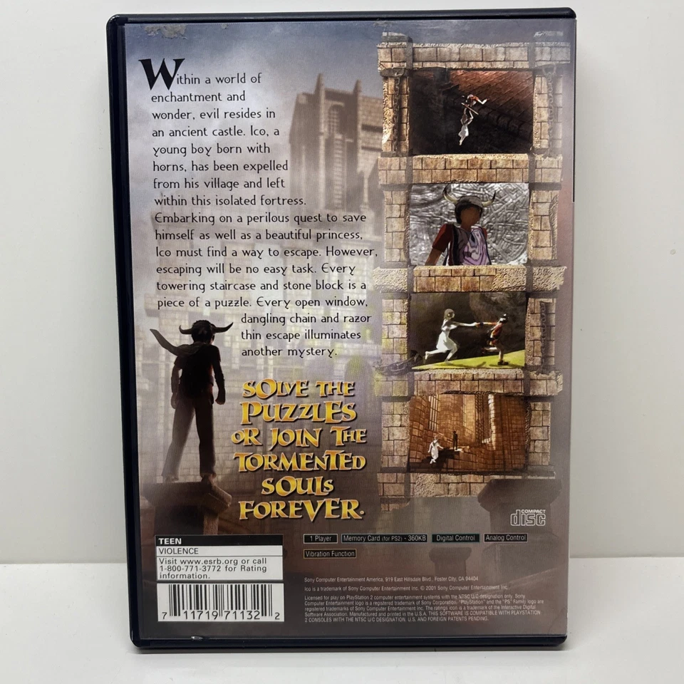 PS2 Ico Game (Sony PlayStation 2 2001) Complete with Manual Tested Authentic - Image 2 of 4