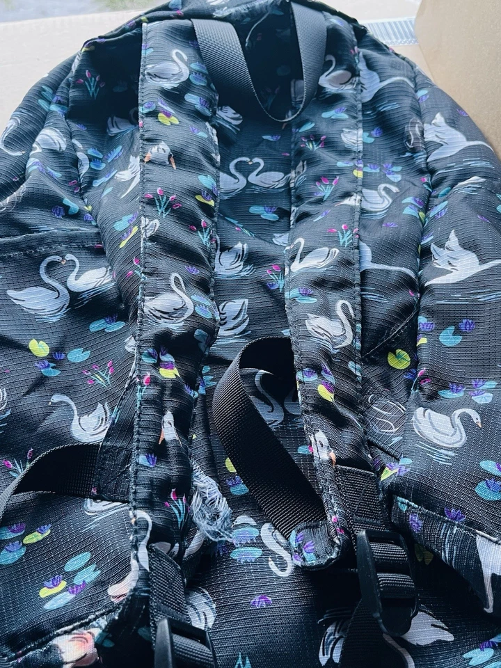 Vera Bradley 可打包大号校园背包天鹅湖黑色 — 第 2/4 张图片