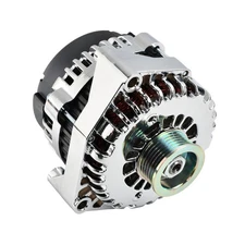 220 AMP Chrome Alternator Serpentine Belt 4 Pin Connector For GM LS Truck AD244