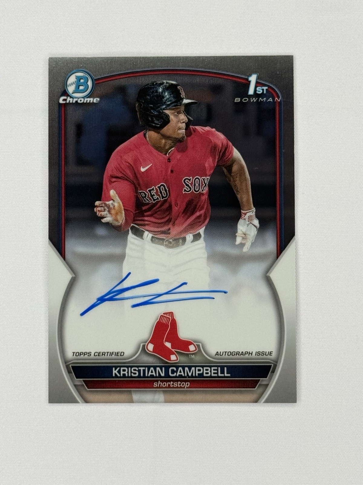 KRISTIAN CAMPBELL 2023 BOWMAN CHROME 1ST ROOKIE AUTO #CDA-KCA