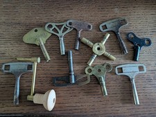Clock Winding Keys, Large Sizes, Vintage / Antique, Clockmaker Parts #S183