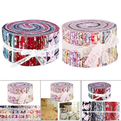 72 Stück bunte Stoffstreifen Nähen vorgeschnitten Basteln Stoff Tuch für Patchwork