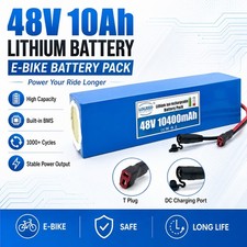 48V 10Ah Lithium Battery Pack for Electric Bike Replacement  DIY Projects