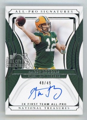 Aaron Rodgers 2021 Panini National Treasures All-Pro Autograph Card #AP-AR 48/49