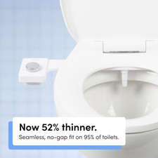TUSHY Fresh Dual Nozzle Bidet Attachment White Chrome Knob Open Box