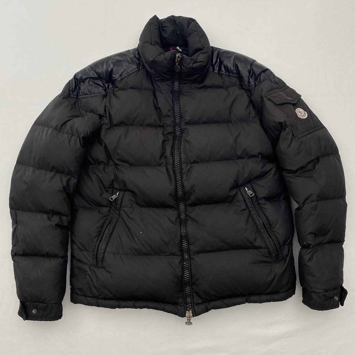 Moncler Puffer Jacket Coat Mens XL 4 Black Down Filled Chevalier