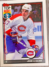 1991-92 John LeClair Topps #209 Top Prospect Rookie