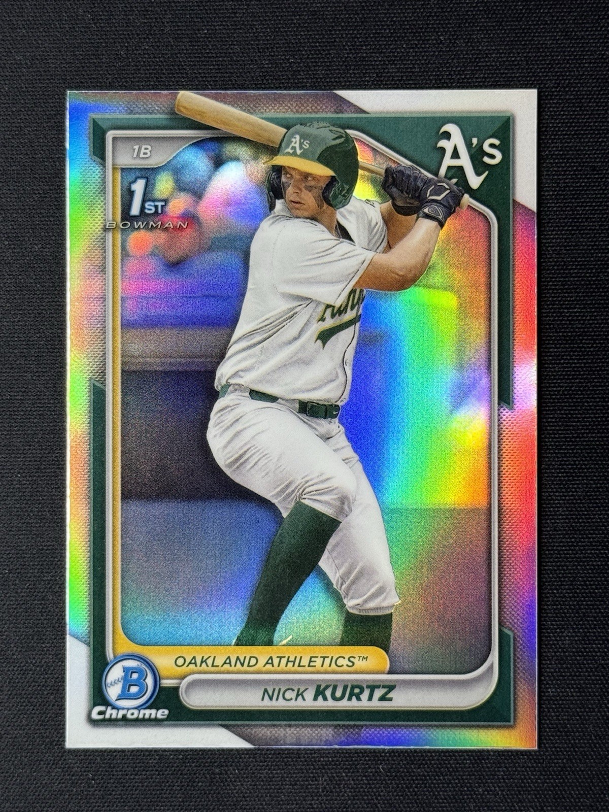 2024 Bowman Draft Nick Kurtz Chrome Refractor 1st Prospect #BDC-56 Athletics