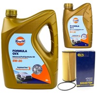 MotoröL Set Gulf Formula GVX 5W-30 6 Liter + ÖLfilter FüR Audi TT Seat Skoda VW