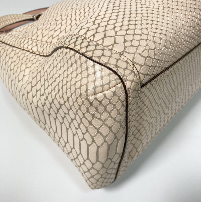 COACH Python Embossed 2 way tote Handbag, Large C… - image 19