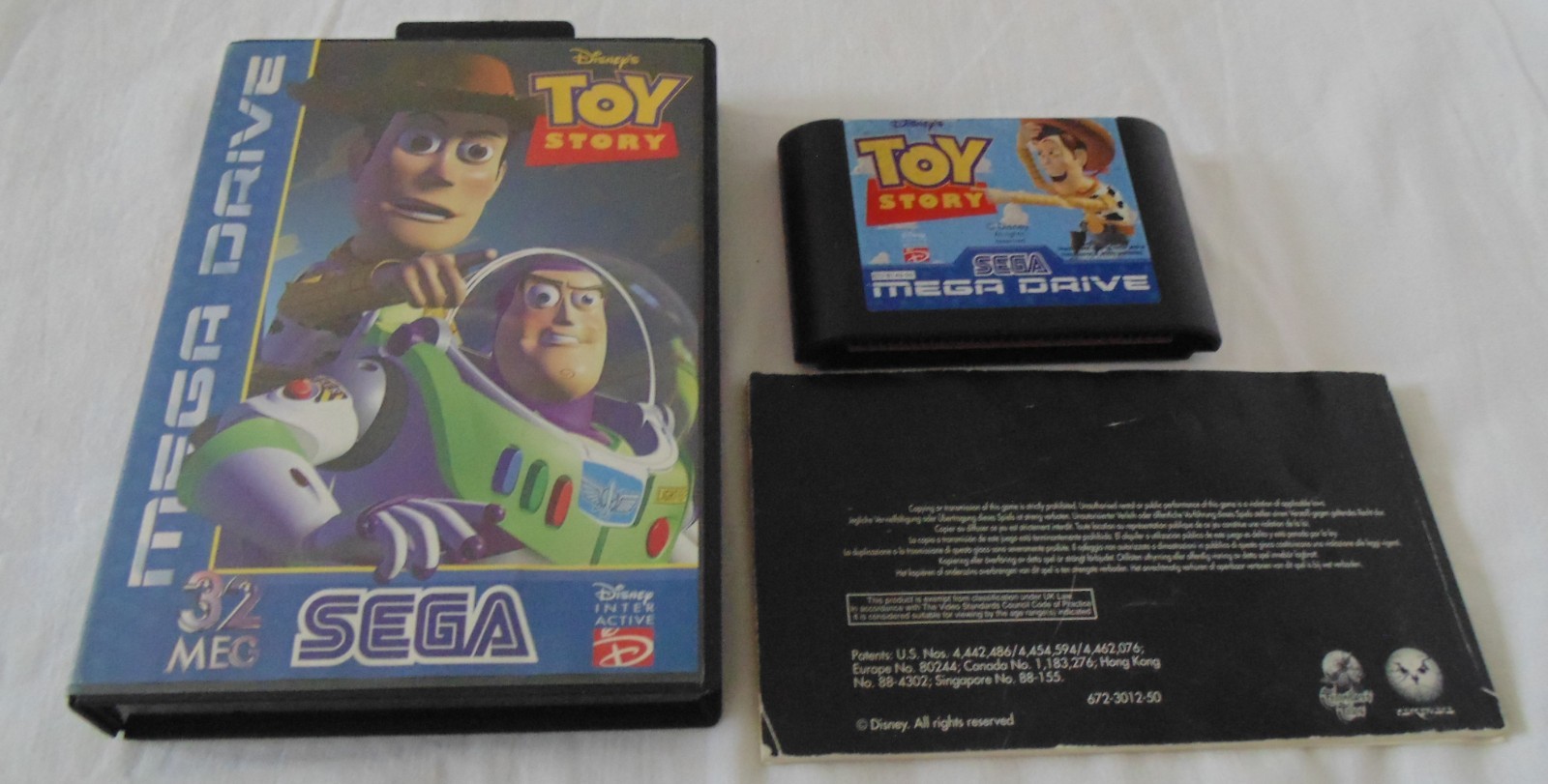 toy story   authentique version originale sega megadrive avec boite et notice