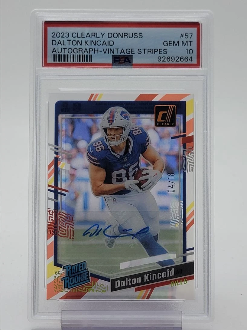 Dalton Kincaid Panini Clearly Donruss #57 Autograph-Vintage Stripes
