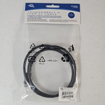 OWC 0.8M (31'')  Thunderbolt 5 (USB-C) Cable, up to 80Gb/s of bi-Directional Data