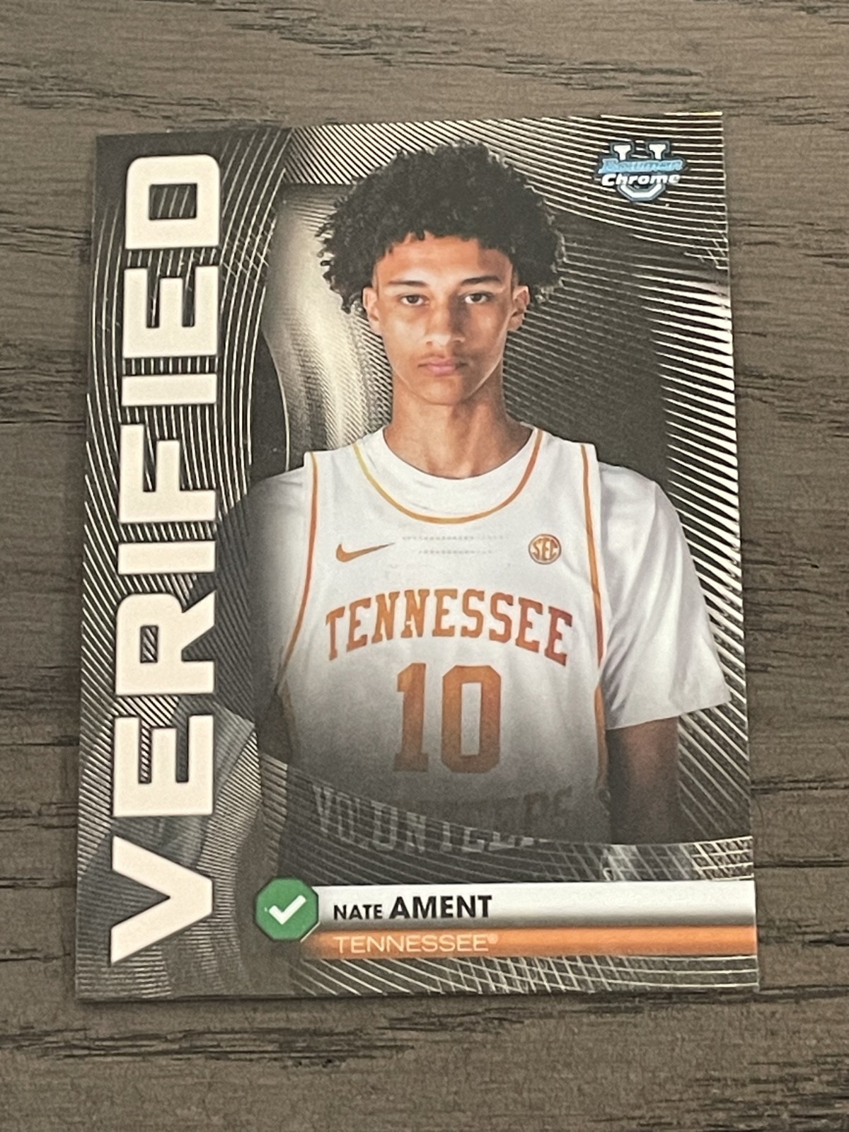 2025-26 Bowman Chrome Verified Nate Ament #BV-10 Tennessee