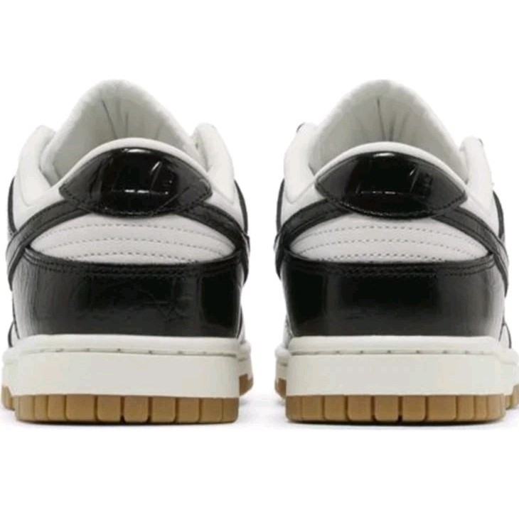 SAOLA Taglia 12 5 M 14 W Nike Dunk LX Low Black Croc con suola in gomma bianca