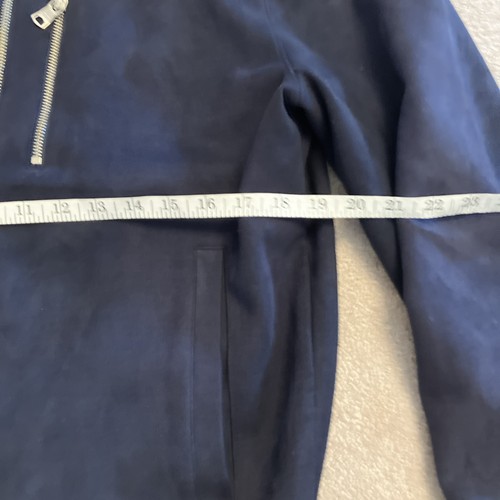 Mens Banana Republic Blue Full Zip Up Bomber Jacket Medium - Picture 3 of 6