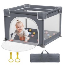 Jixrolyn Small Baby Playpen 36x36 Inch Portable Play Yard with Breathable Mesh