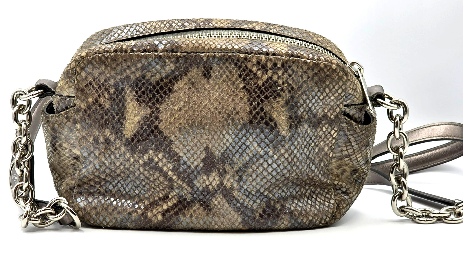 Coach Campbell SilverGray Python Exotic Snakeskin… - image 5