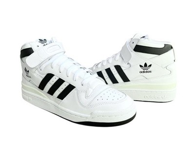 Deadstock 2010 Adidas Originals Forum Mid Leather White Black without box Us10