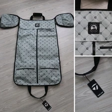 TaylorMade Garment Duffle Bag Black Travel Golf Pebble Beach Logo Weekender NEW