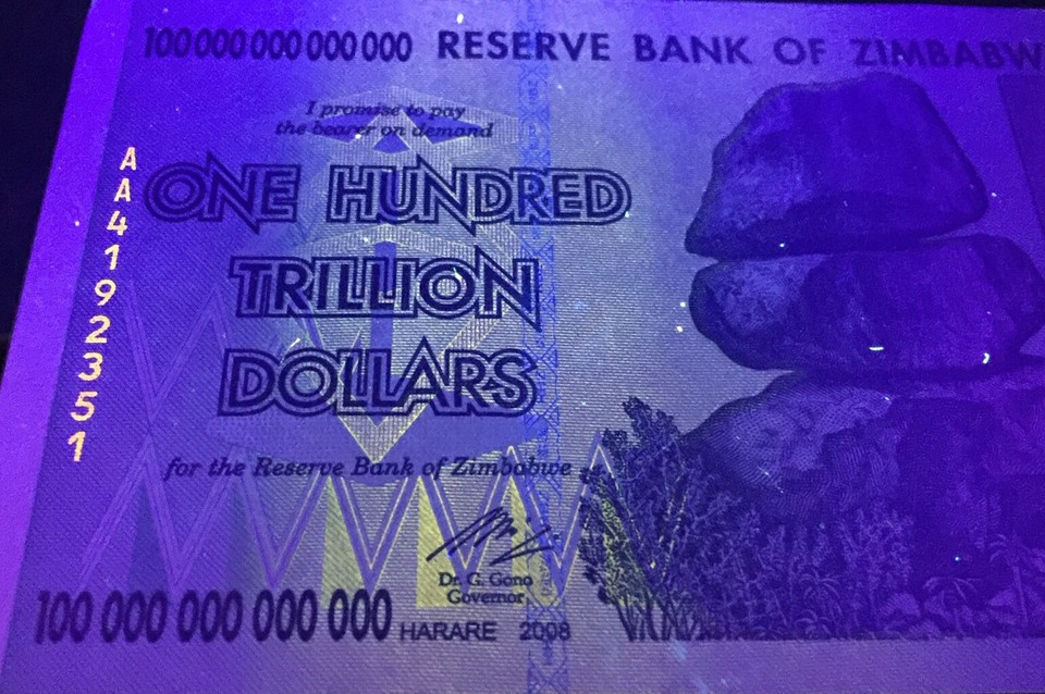 50 NOTES - 2008 100 TRILLION DOLLARS ZIMBABWE AA SERIES P91 GEM UNC ...