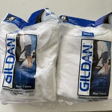 GILDAN Plain White Youth T-Shirts 9 for Customizing Tie Dye Logo SMALL