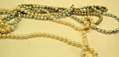 Costume Jewelry-Fashion Beaded NECKLACES-Faux Pearl-Round Beads/Stones-2 Pounds! - Picture 5 of 5