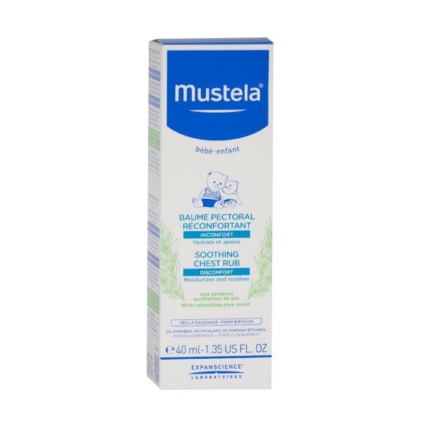 mustela soothing chest rub 40 ml