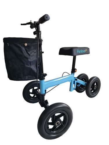 Adjustable Medical Folding Steerable Leg Knee Walker Scooter With Basket-JG9158 - 第 2/8 張圖片