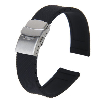 20 Mm Practical Watch Band with Deployment Clasp Water Proof Strap