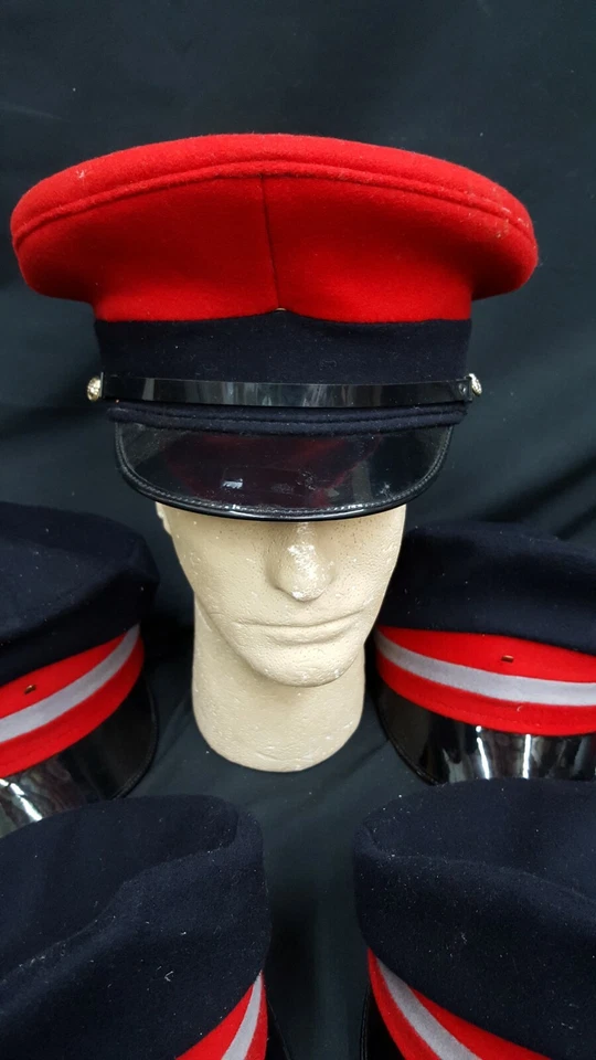 Lot of 9 Red Blue Black Wool Military Police Official Costume Reenactment Hats  - Image 3 of 4
