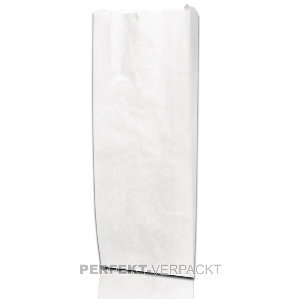 MARKENLOS 1000 bolsas plegables 16x4,5x40 cm #430 blanco bolsas plegables de panadería bolsas de panadería