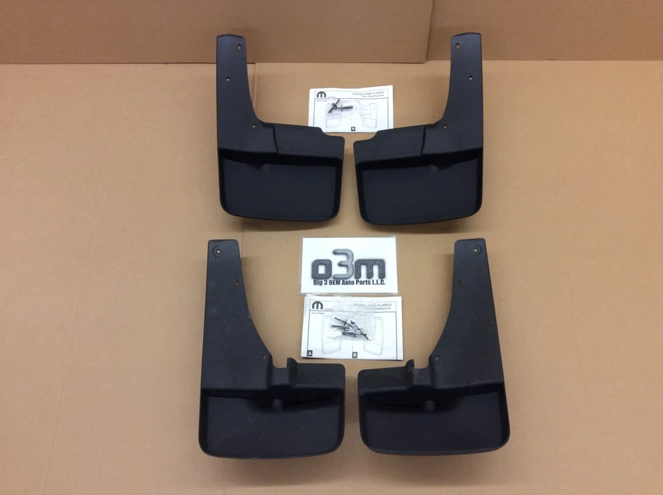 Dodge Ram Front & Rear Deluxe Molded Splash Guard Mud Flaps w/ Fender Flares new - Image 2 of 4
