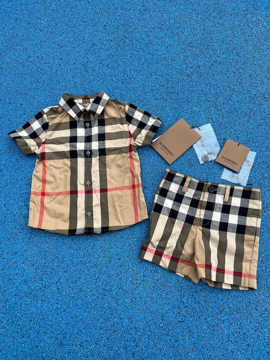 Burberry London KIDS suit shirt size 86 shorts size 80 UK