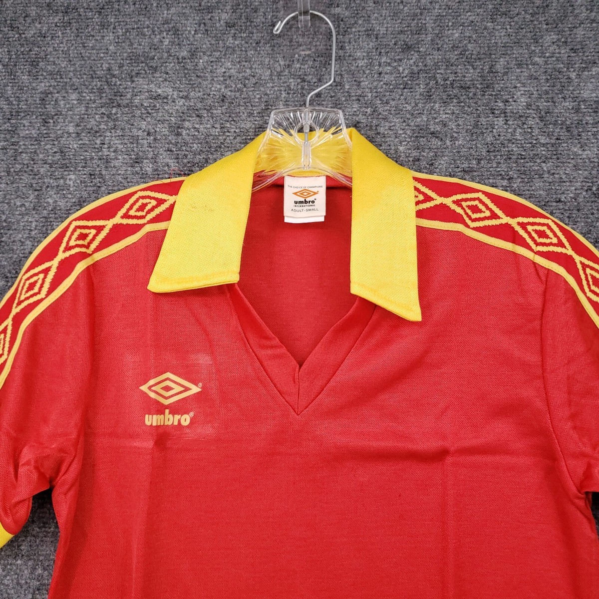 NEW VINTAGE Umbro International Polo Shirt Adult S Small Red Soccer Football View 4