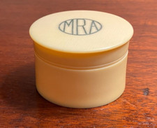 Small Celluloid Vanity Box with initials--Marked Cross, Made in England