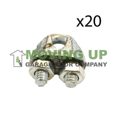 Aluminum Cable Clamps 3/16'' Lot of 20 Aircraft Cable Galvanized