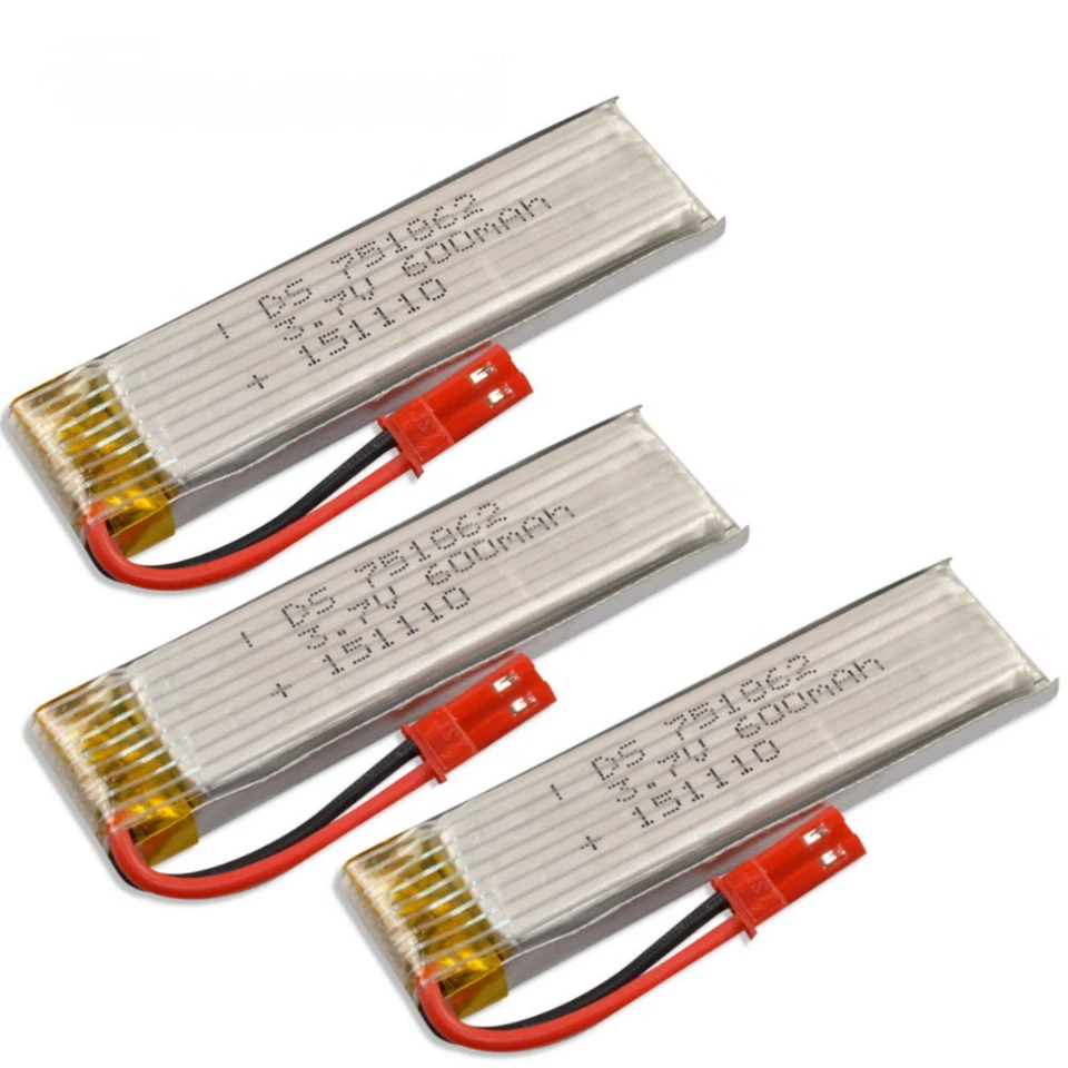 3x pour E-Flite Lipo Akku 600mAh 1s 3,7V 25C Lame 120SR Mqx Quadcoptère Syma 032 - Photo 1/1