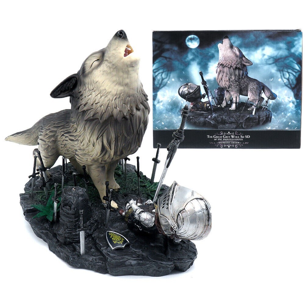 Dark Souls El Gran Lobo Gris Sif Figura Estatua Coleccionar Modelo Exhibición Juguetes Regalo