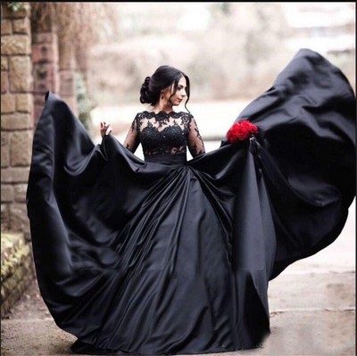 black leather wedding dress